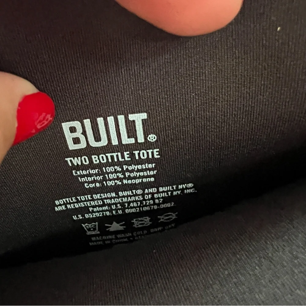 BUILT NY | Red Neoprene 2 Bottle Wine Tote Insulated Carrier